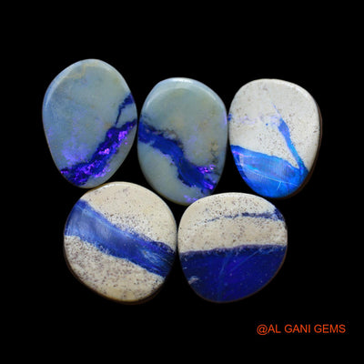 5 Pcs Wholesale Lot Lab-Created Doublet Opal Gemstone 30.00 Cts Loose Mix Cabochon 10X14X4 mm TO 9X13X4 mm D-166