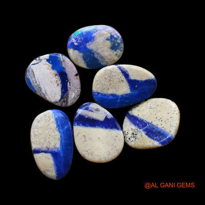 32.00 Cts Doublet Opal Loose Gemstone Mix Cabochon Lab-Created 6 Pcs Wholesale Lot 9X12X4 mm TO 10X13X4 mm D-168