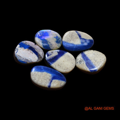 32.00 Cts Doublet Opal Loose Gemstone Mix Cabochon Lab-Created 6 Pcs Wholesale Lot 9X12X4 mm TO 10X13X4 mm D-168