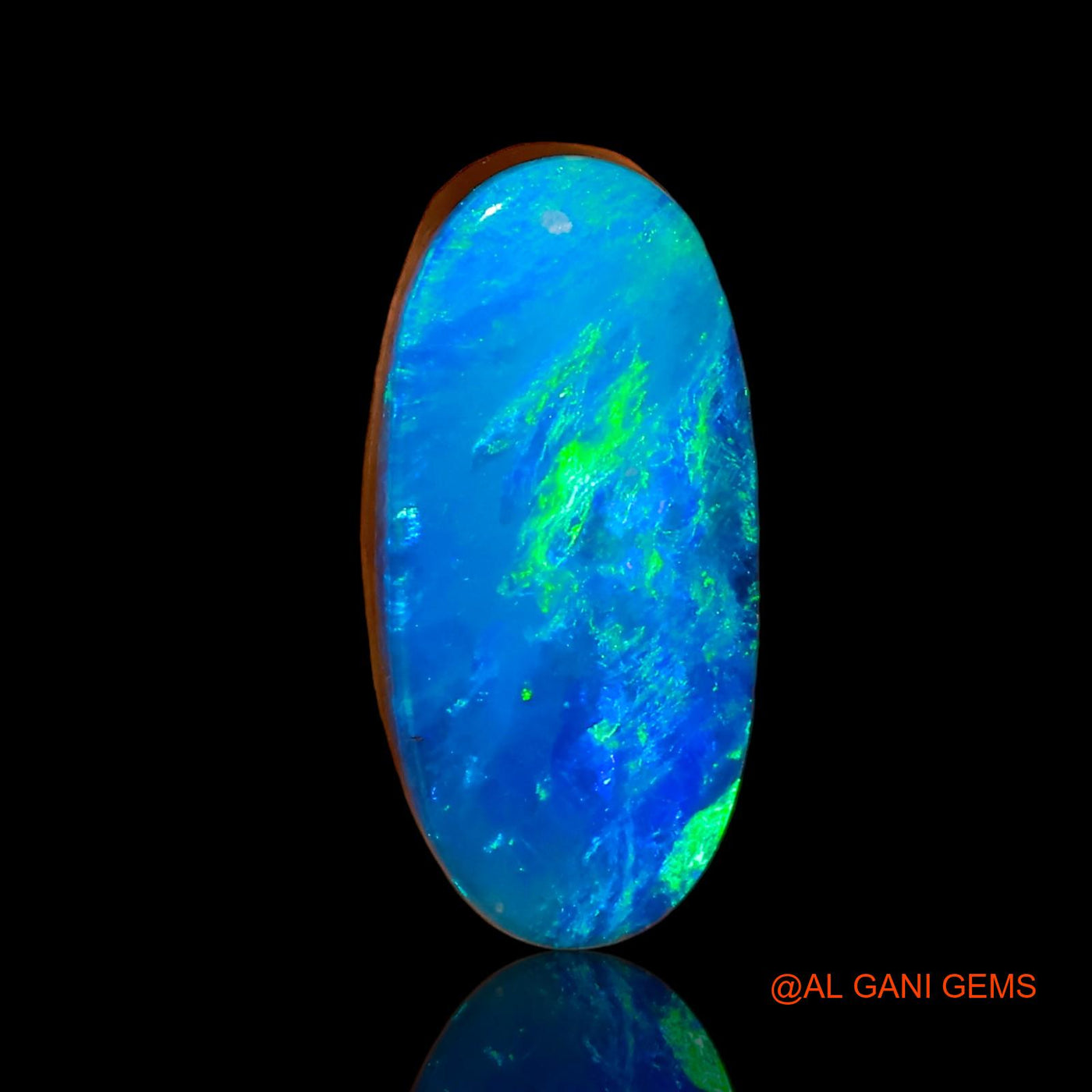 8.10 Cts Unheated Australian Doublet Opal Loose Gemstone Oval Cabochon Lab-Created 19x9x4 mm D-16