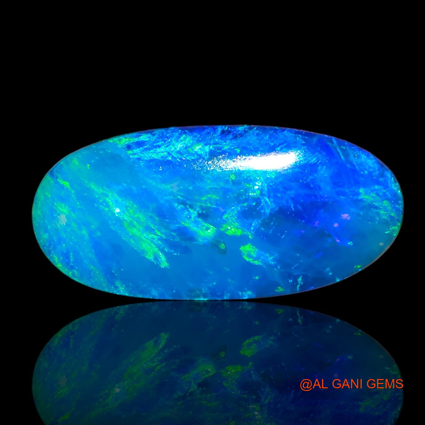 8.10 Cts Unheated Australian Doublet Opal Loose Gemstone Oval Cabochon Lab-Created 19x9x4 mm D-16