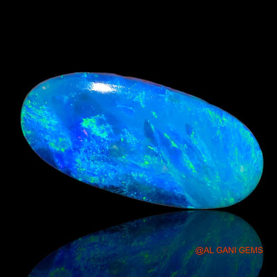 8.10 Cts Unheated Australian Doublet Opal Loose Gemstone Oval Cabochon Lab-Created 19x9x4 mm D-16