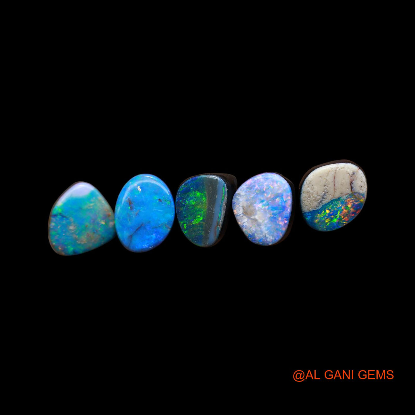 8 Pcs 14.00 Cts Lab-Created Doublet Opal Loose Gemstone Mix Cabochon Wholesale Lot 7X9X4 mm TO 7X9X4 mm D-183