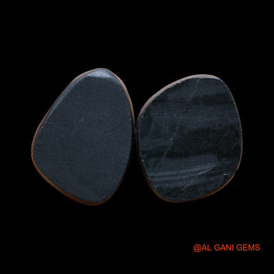 2 Pcs 12.00 Cts Lab-Created Australian Doublet Opal Loose Gemstone Mix Cabochon 12X13X3 mm TO 11X15X3 mm D-187
