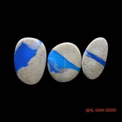 3 Pcs 16.00 Cts Lab-Created Australian Doublet Opal Loose Gemstone Mix Cabochon 7X14X4 mm TO 10X15X4 mm D-188