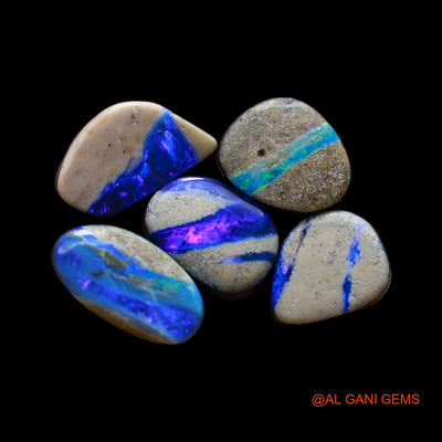 15.00 Cts Doublet Opal Loose Gemstone Mix Cabochon Lab-Created 5 Pcs Wholesale Lot 8X9X4 mm TO 7X10X3 mm D-189