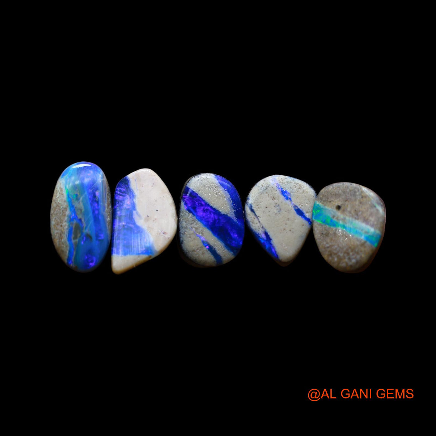 15.00 Cts Doublet Opal Loose Gemstone Mix Cabochon Lab-Created 5 Pcs Wholesale Lot 8X9X4 mm TO 7X10X3 mm D-189