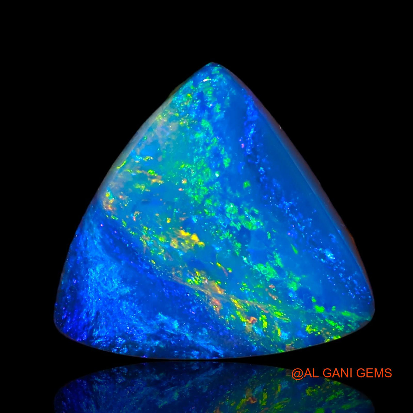 7.15 Cts Lab-Created Australian Doublet Opal Loose Gemstone Trillion Cabochon 13x13x4 mm D-18