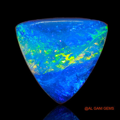 7.15 Cts Lab-Created Australian Doublet Opal Loose Gemstone Trillion Cabochon 13x13x4 mm D-18