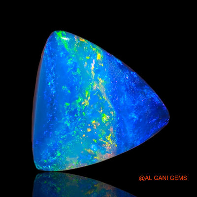 7.15 Cts Lab-Created Australian Doublet Opal Loose Gemstone Trillion Cabochon 13x13x4 mm D-18