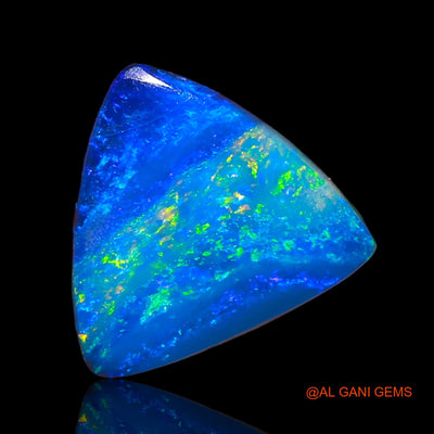 7.15 Cts Lab-Created Australian Doublet Opal Loose Gemstone Trillion Cabochon 13x13x4 mm D-18
