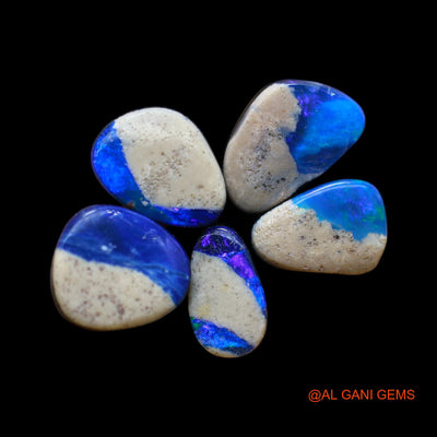 5 Pcs 10.00 Cts Lab-Created Doublet Opal Loose Gemstone Mix Cabochon Wholesale Lot 5X9X3 mm TO 6X10X3 mm D-190