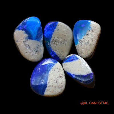 5 Pcs 10.00 Cts Lab-Created Doublet Opal Loose Gemstone Mix Cabochon Wholesale Lot 5X9X3 mm TO 6X10X3 mm D-190