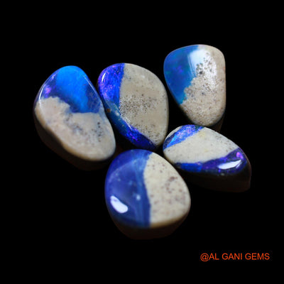 5 Pcs 10.00 Cts Lab-Created Doublet Opal Loose Gemstone Mix Cabochon Wholesale Lot 5X9X3 mm TO 6X10X3 mm D-190
