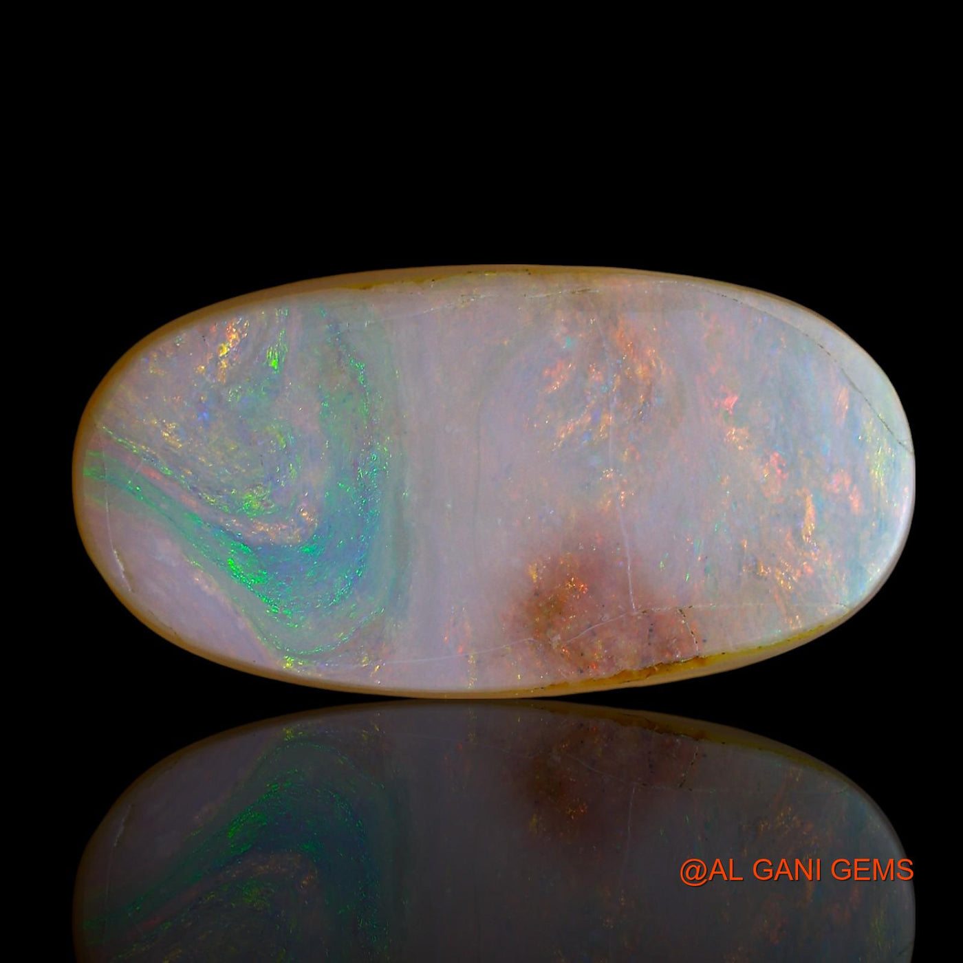 11.00 Cts Natural Australian Doublet Opal Loose Gemstone Oval Cabochon 23x11x5 mm D-194