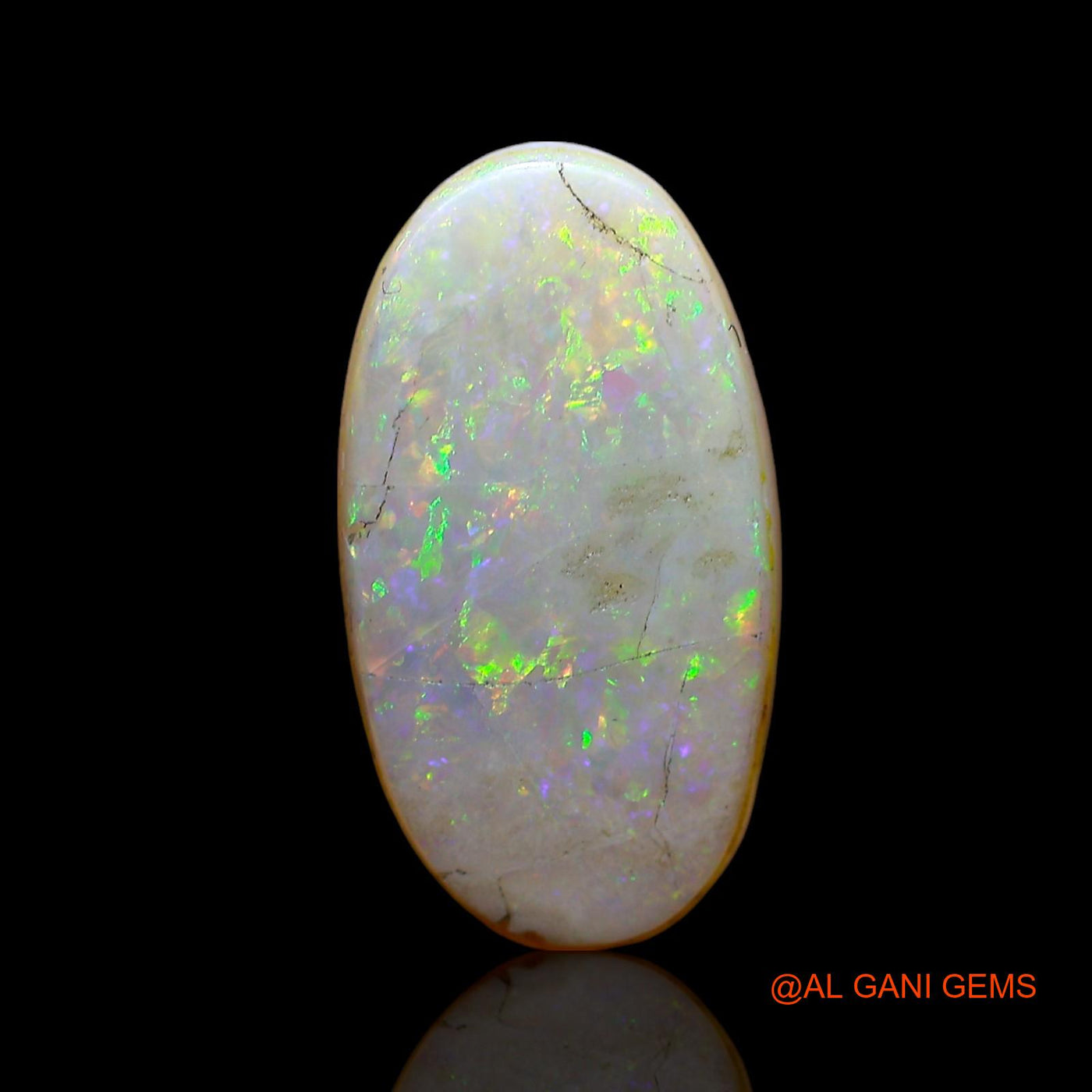 Natural Doublet Opal Gemstone 4.00 Cts Loose Oval Cabochon From Australia 16x8x3 mm D-202
