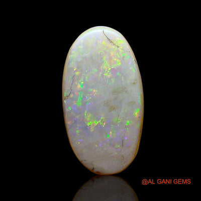 Natural Doublet Opal Gemstone 4.00 Cts Loose Oval Cabochon From Australia 16x8x3 mm D-202