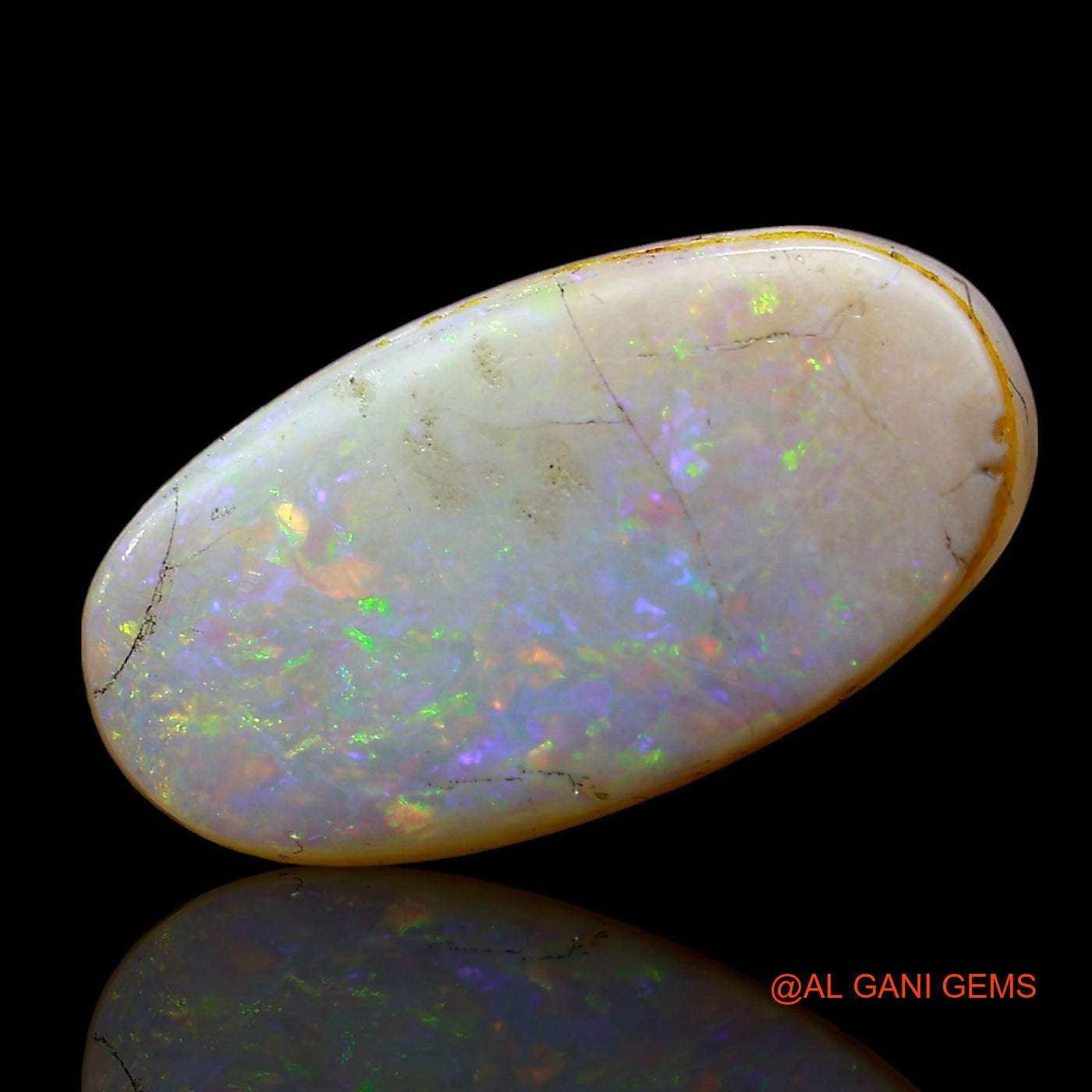 Natural Doublet Opal Gemstone 4.00 Cts Loose Oval Cabochon From Australia 16x8x3 mm D-202