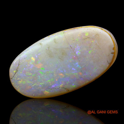 Natural Doublet Opal Gemstone 4.00 Cts Loose Oval Cabochon From Australia 16x8x3 mm D-202