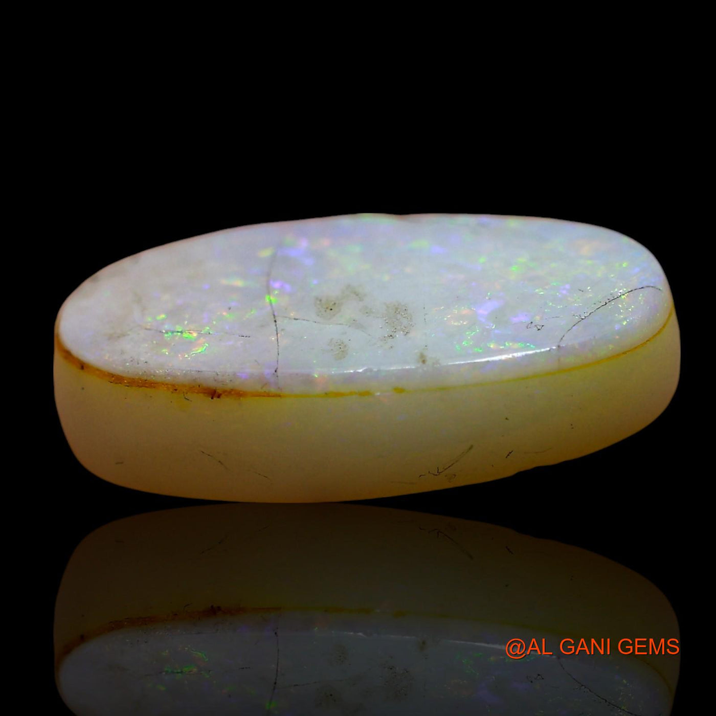 Natural Doublet Opal Gemstone 4.00 Cts Loose Oval Cabochon From Australia 16x8x3 mm D-202