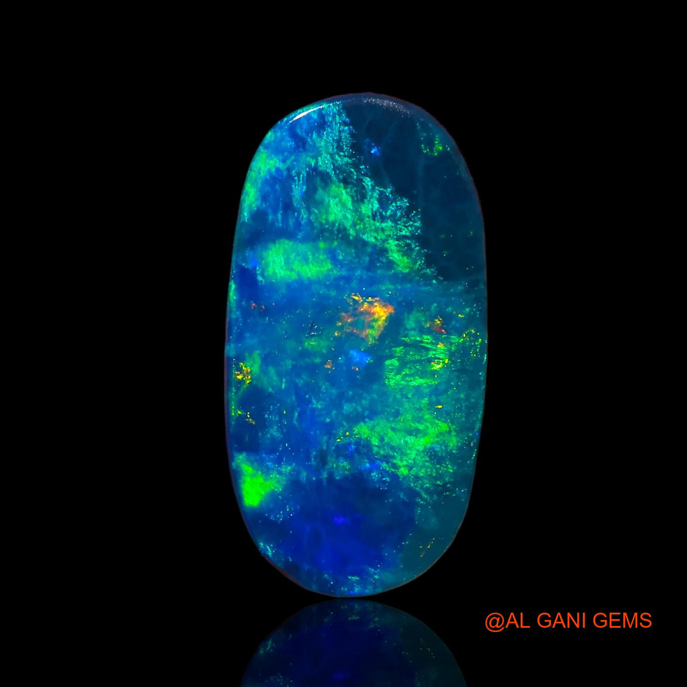 9.38 Cts Lab-Created Australian Doublet Opal Loose Gemstone Oval Cabochon 19x10x4 mm D-20