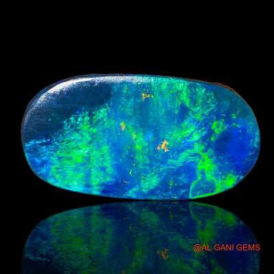 9.38 Cts Lab-Created Australian Doublet Opal Loose Gemstone Oval Cabochon 19x10x4 mm D-20