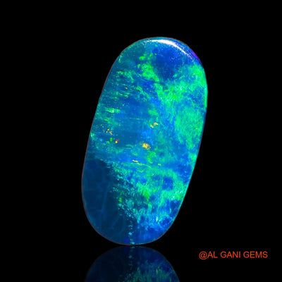 9.38 Cts Lab-Created Australian Doublet Opal Loose Gemstone Oval Cabochon 19x10x4 mm D-20