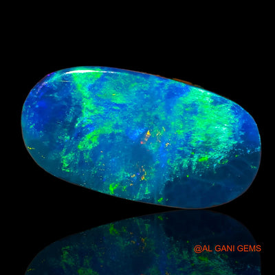 9.38 Cts Lab-Created Australian Doublet Opal Loose Gemstone Oval Cabochon 19x10x4 mm D-20