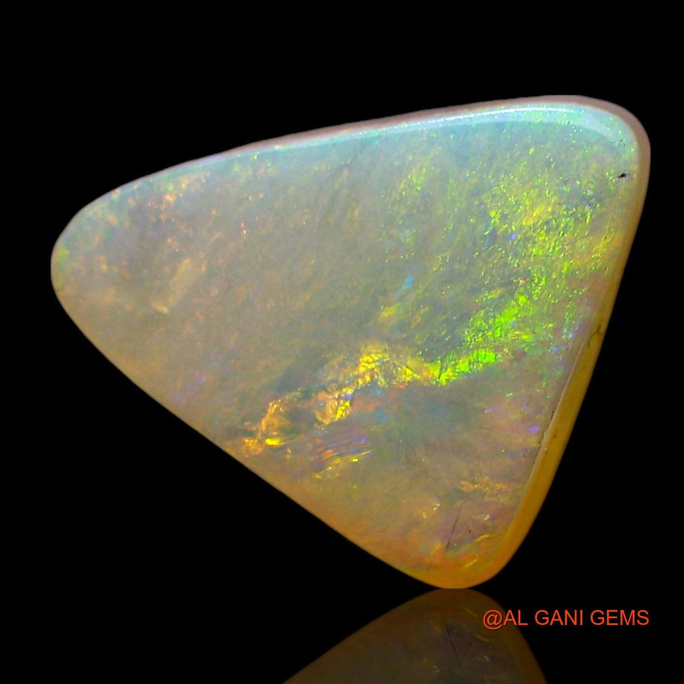 4.00 Cts Unheated Australian Doublet Opal Loose Gemstone Trillion Cabochon Natural 13x10x5 mm D-215