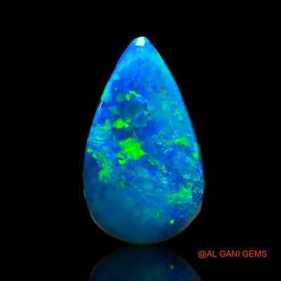 3.00 Cts Natural Australian Doublet Opal Loose Gemstone Pear Cabochon 13x7x4 mm D-226