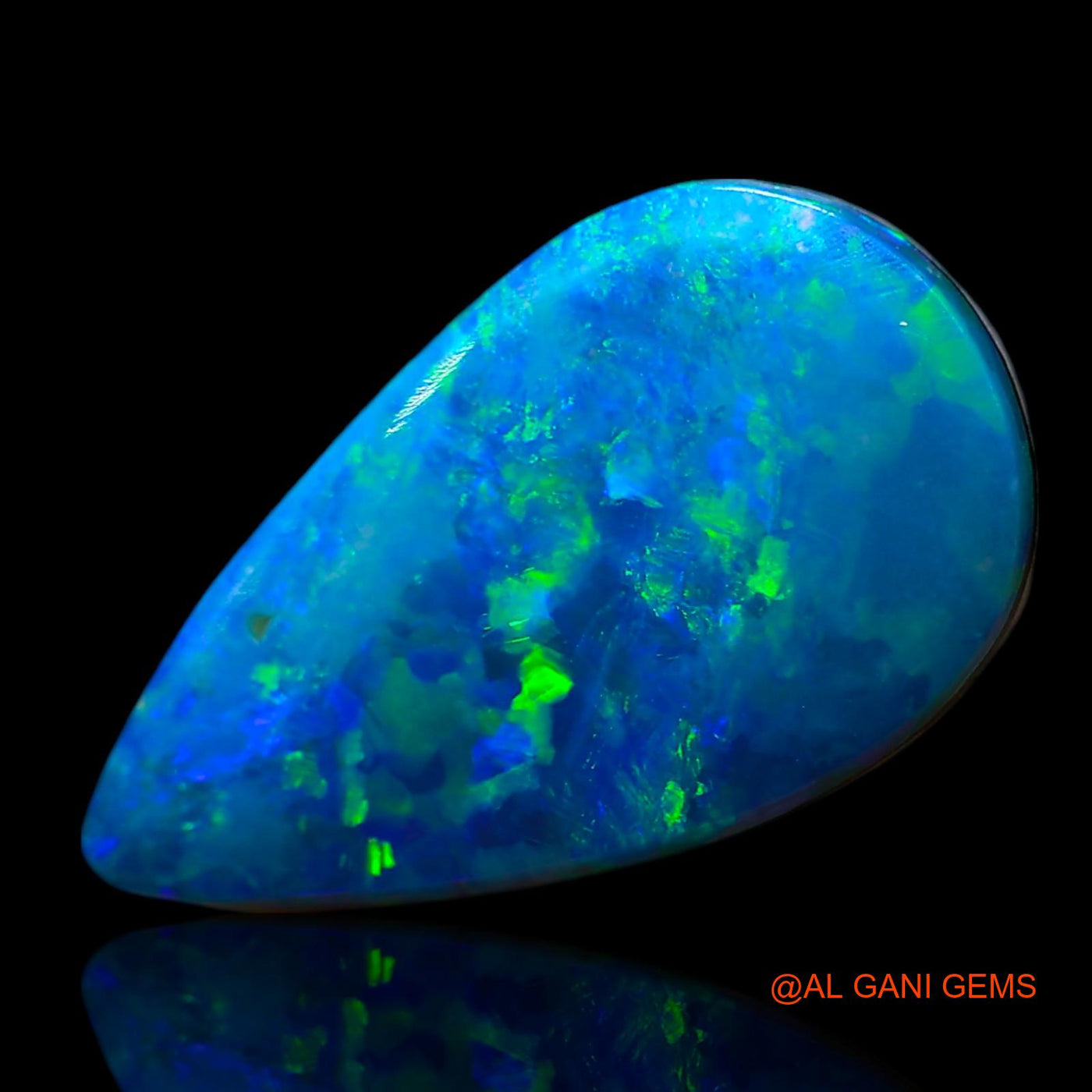 3.00 Cts Natural Australian Doublet Opal Loose Gemstone Pear Cabochon 13x7x4 mm D-226