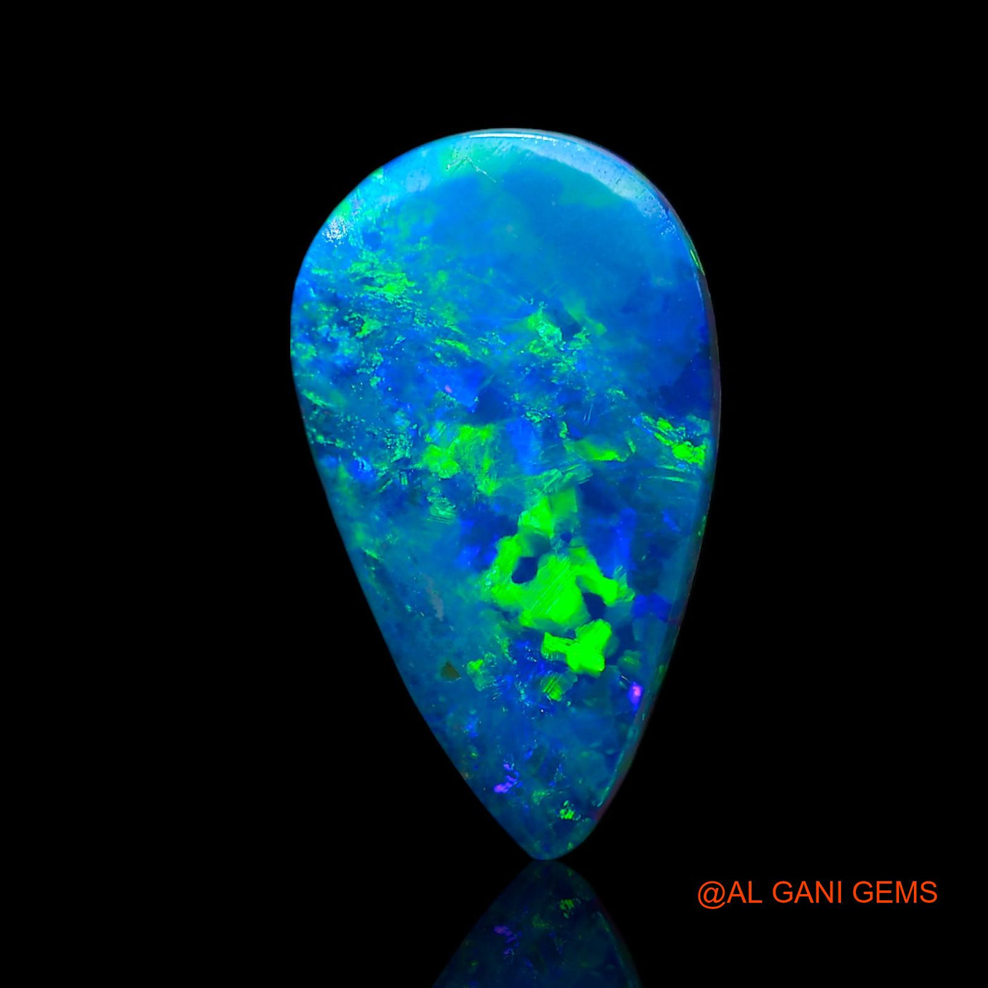 3.00 Cts Natural Australian Doublet Opal Loose Gemstone Pear Cabochon 13x7x4 mm D-226