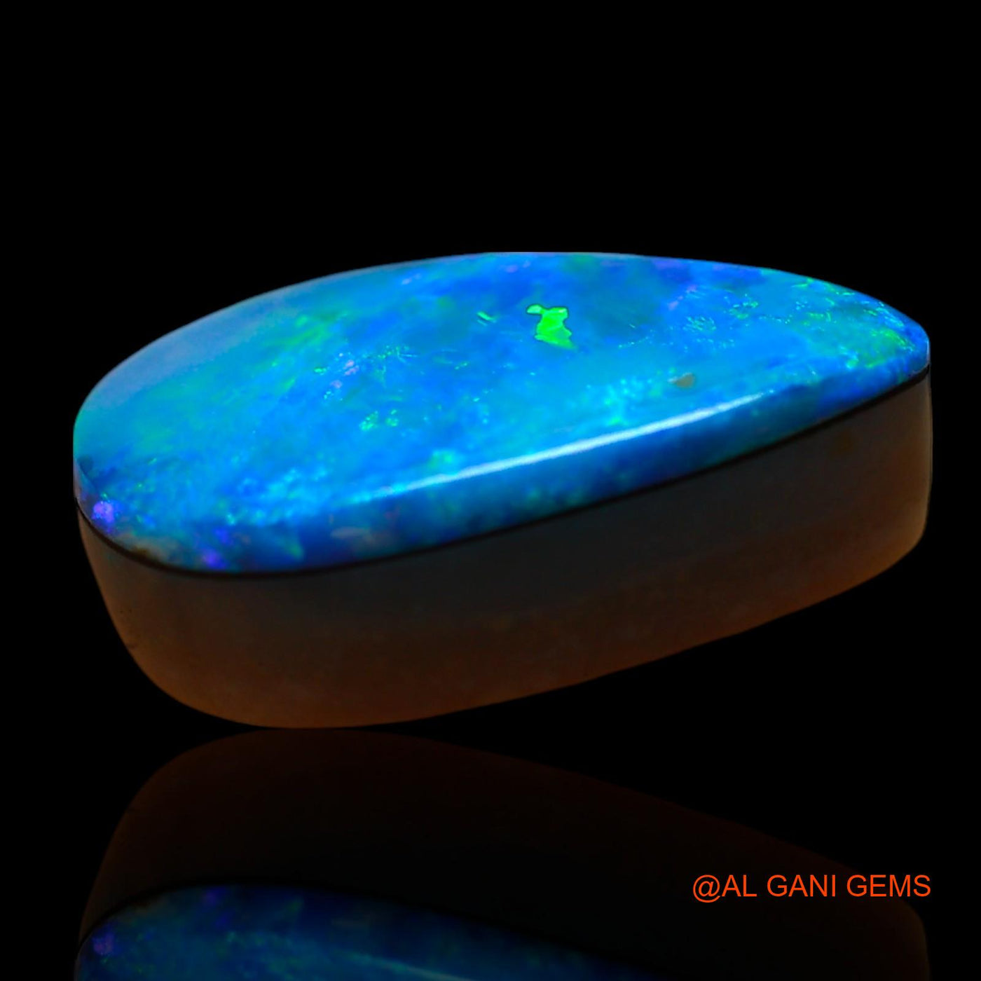 3.00 Cts Natural Australian Doublet Opal Loose Gemstone Pear Cabochon 13x7x4 mm D-226