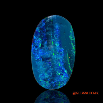 Lab-Created Doublet Opal Gemstone 6.90 Cts Loose Oval Cabochon From Australia 18x10x4 mm D-22