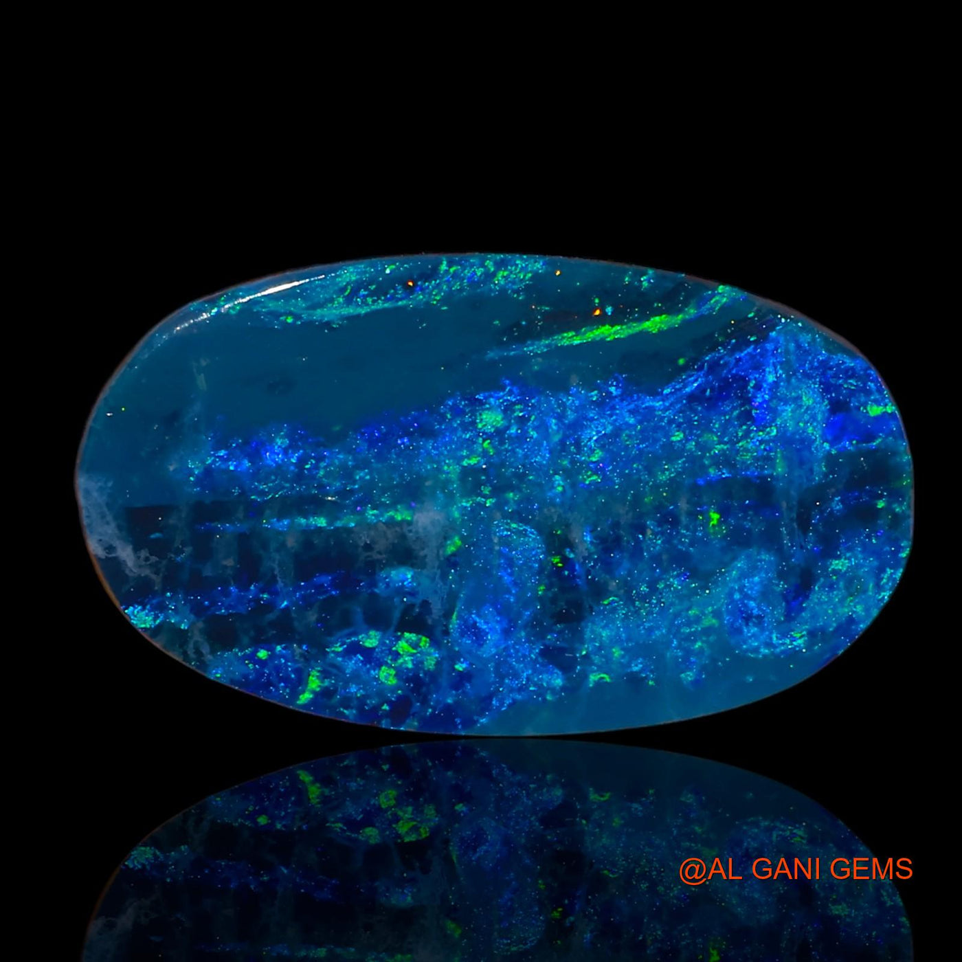 Lab-Created Doublet Opal Gemstone 6.90 Cts Loose Oval Cabochon From Australia 18x10x4 mm D-22