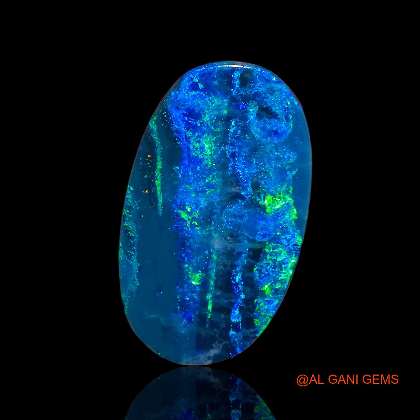 Lab-Created Doublet Opal Gemstone 6.90 Cts Loose Oval Cabochon From Australia 18x10x4 mm D-22