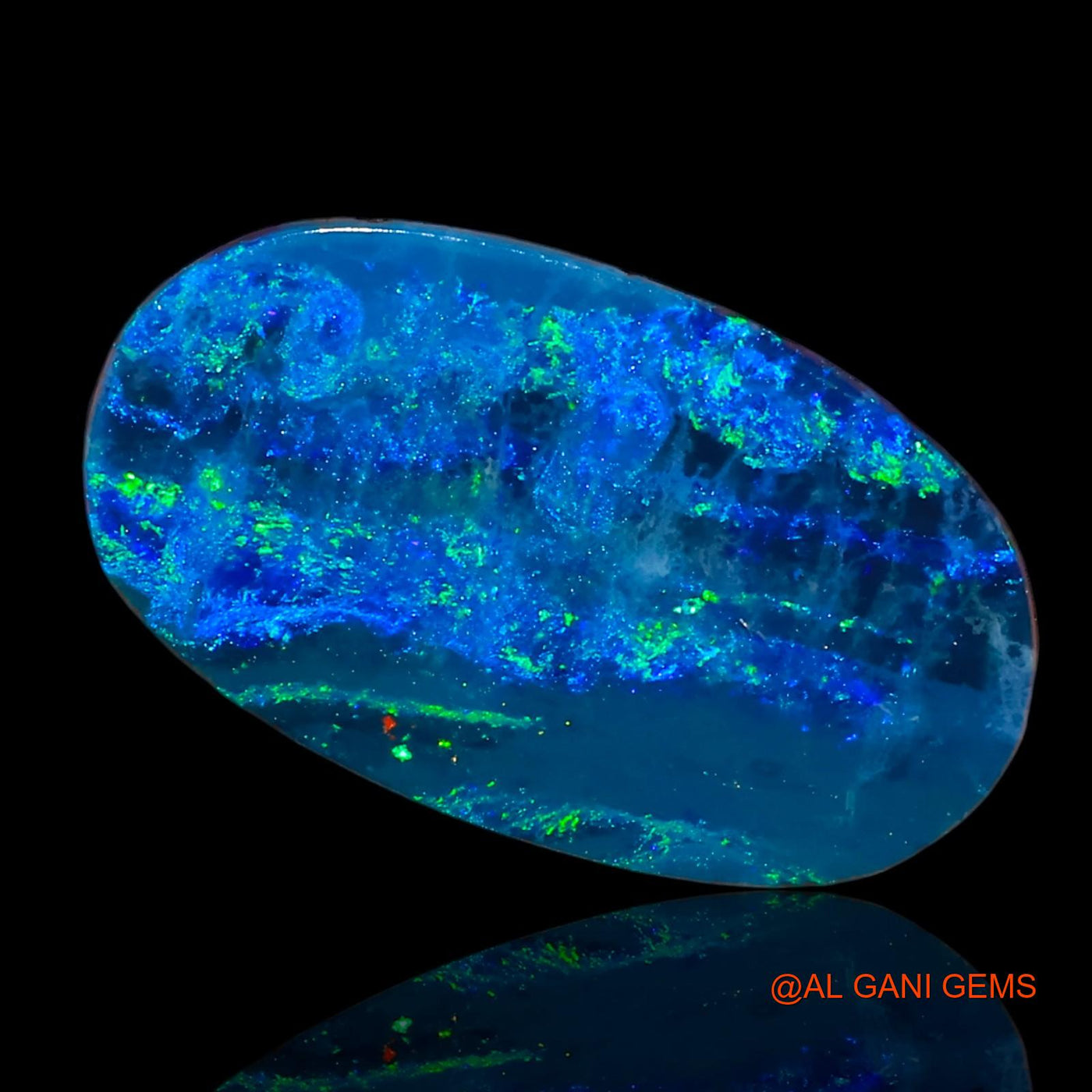 Lab-Created Doublet Opal Gemstone 6.90 Cts Loose Oval Cabochon From Australia 18x10x4 mm D-22