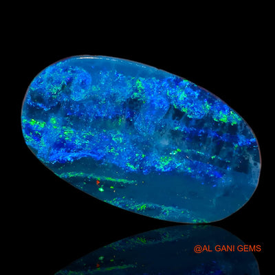 Lab-Created Doublet Opal Gemstone 6.90 Cts Loose Oval Cabochon From Australia 18x10x4 mm D-22