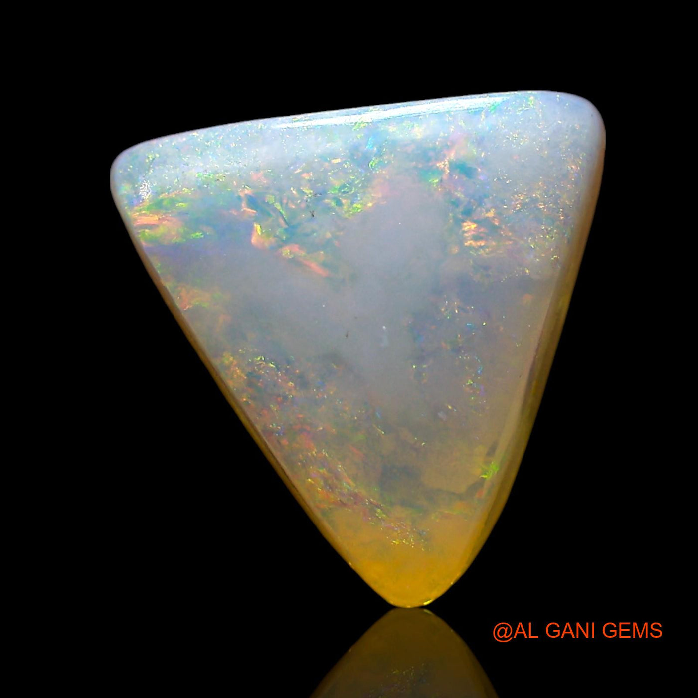 Natural Doublet Opal Gemstone 3.00 Cts Loose Trillion Cabochon From Australia 10x10x5 mm D-231