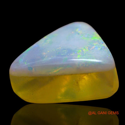 Natural Doublet Opal Gemstone 3.00 Cts Loose Trillion Cabochon From Australia 10x10x5 mm D-231