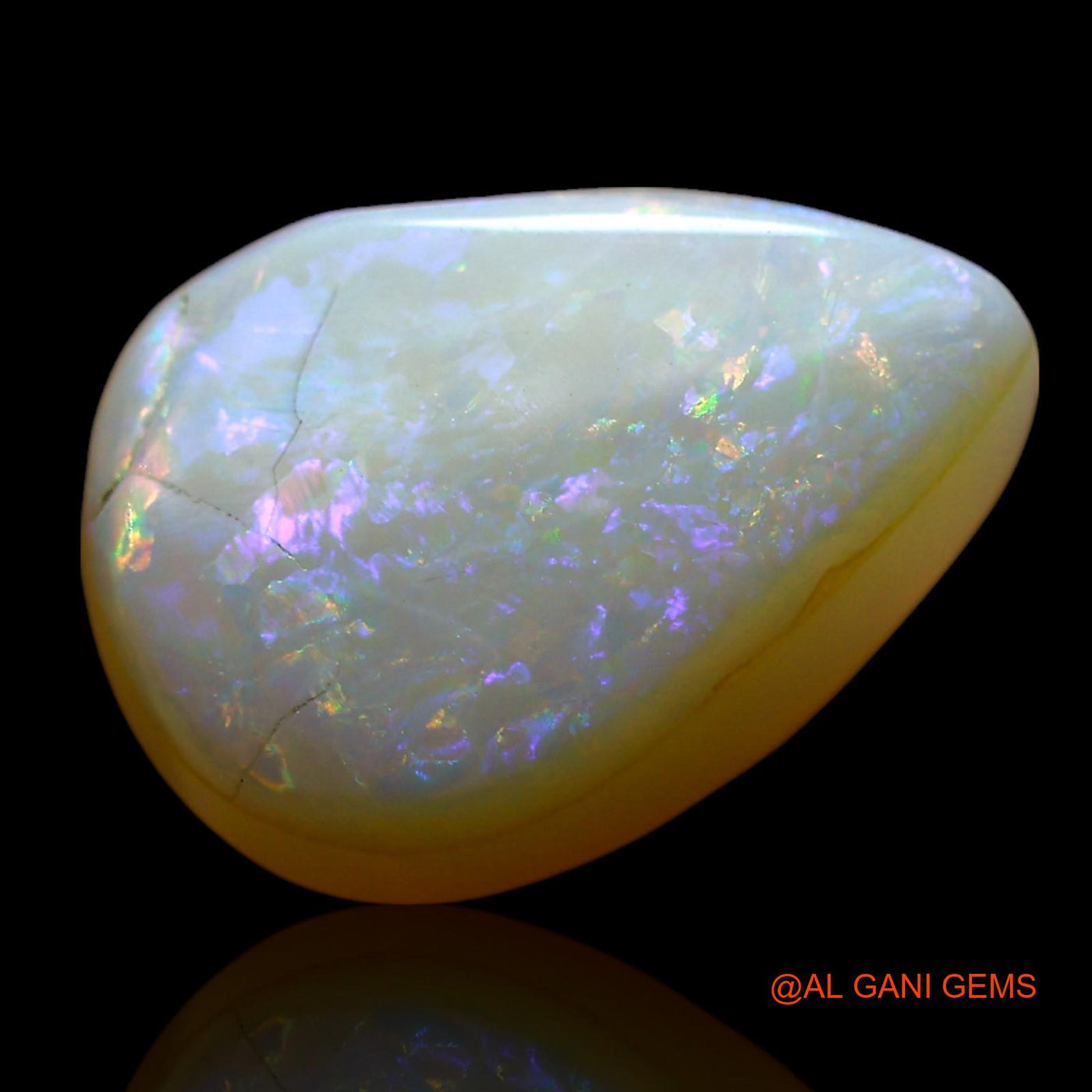 3.00 Cts Natural Australian Doublet Opal Loose Gemstone Pear Cabochon 12x8x5 mm D-232
