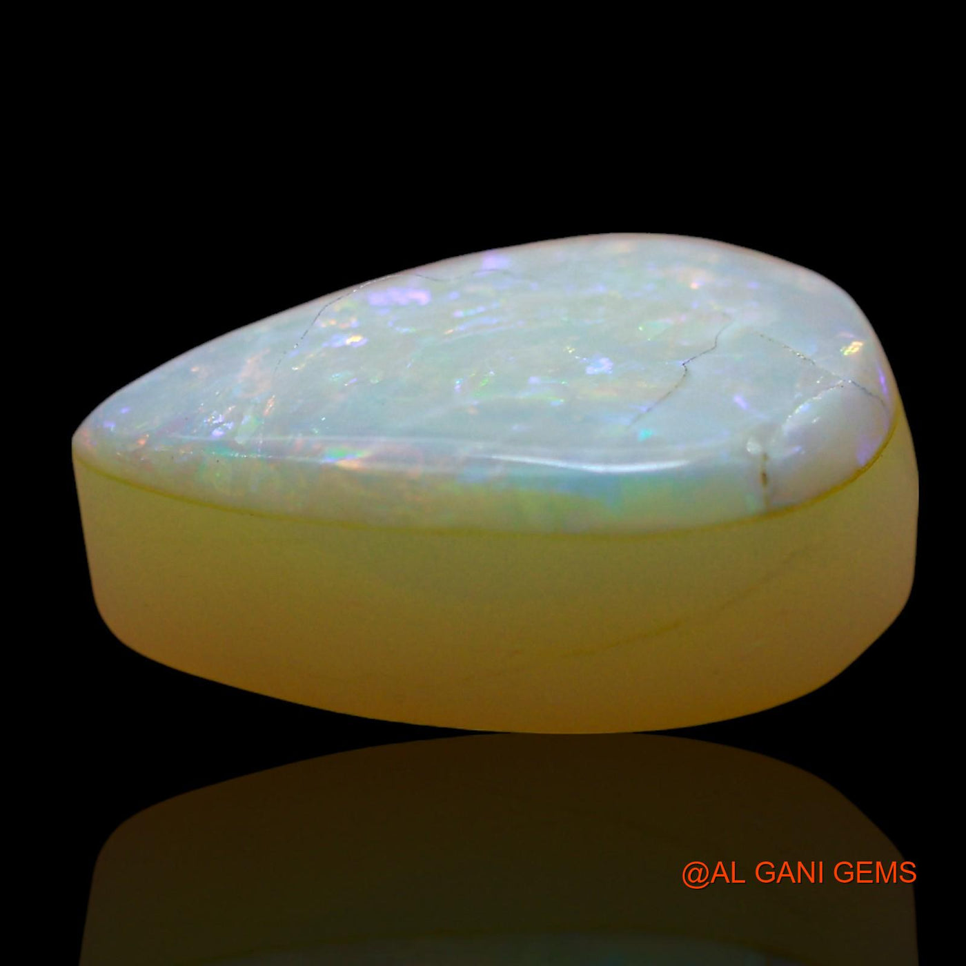 3.00 Cts Natural Australian Doublet Opal Loose Gemstone Pear Cabochon 12x8x5 mm D-232