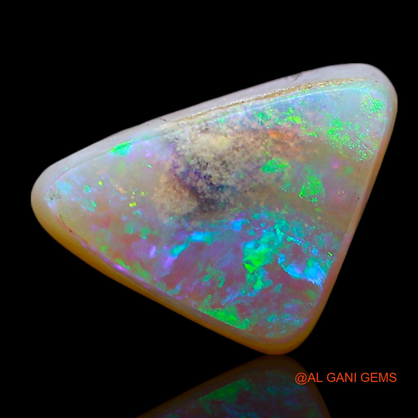 3.00 Cts Natural Australian Doublet Opal Loose Gemstone Trillion Cabochon 12x8x6 mm D-235