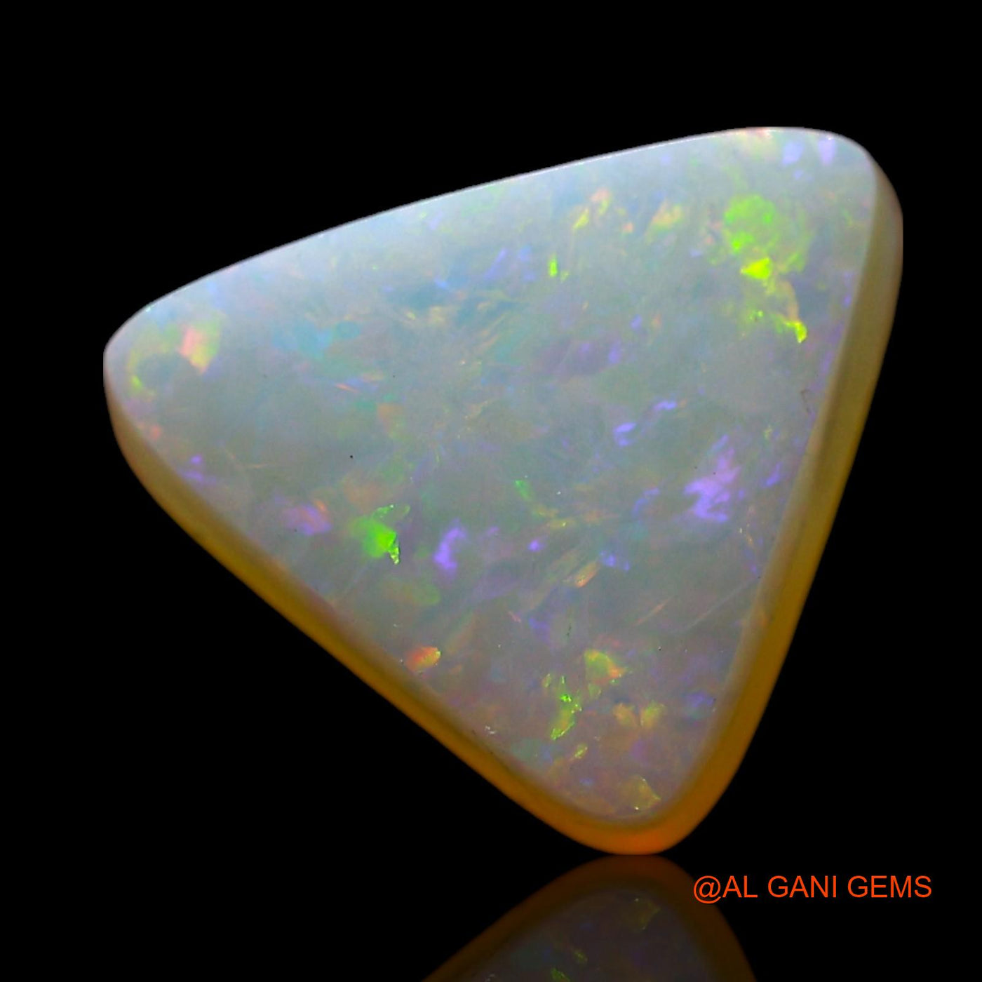 Natural Doublet Opal Gemstone 3.00 Cts Loose Trillion Cabochon From Australia 11x9x5 mm D-238