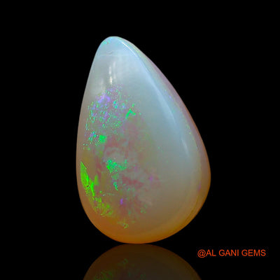 Natural Untreated Doublet Opal Loose Gemstone Pear Cabochon From Australia 3.00 Cts 12x7x5 mm D-239