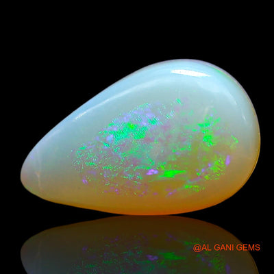 Natural Untreated Doublet Opal Loose Gemstone Pear Cabochon From Australia 3.00 Cts 12x7x5 mm D-239
