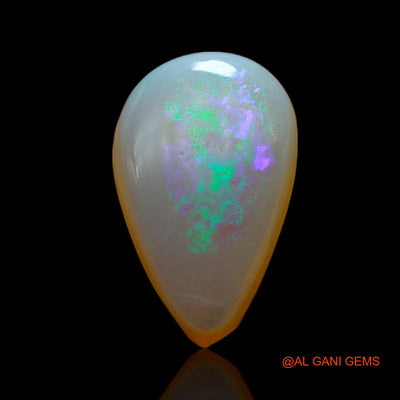 Natural Untreated Doublet Opal Loose Gemstone Pear Cabochon From Australia 3.00 Cts 12x7x5 mm D-239