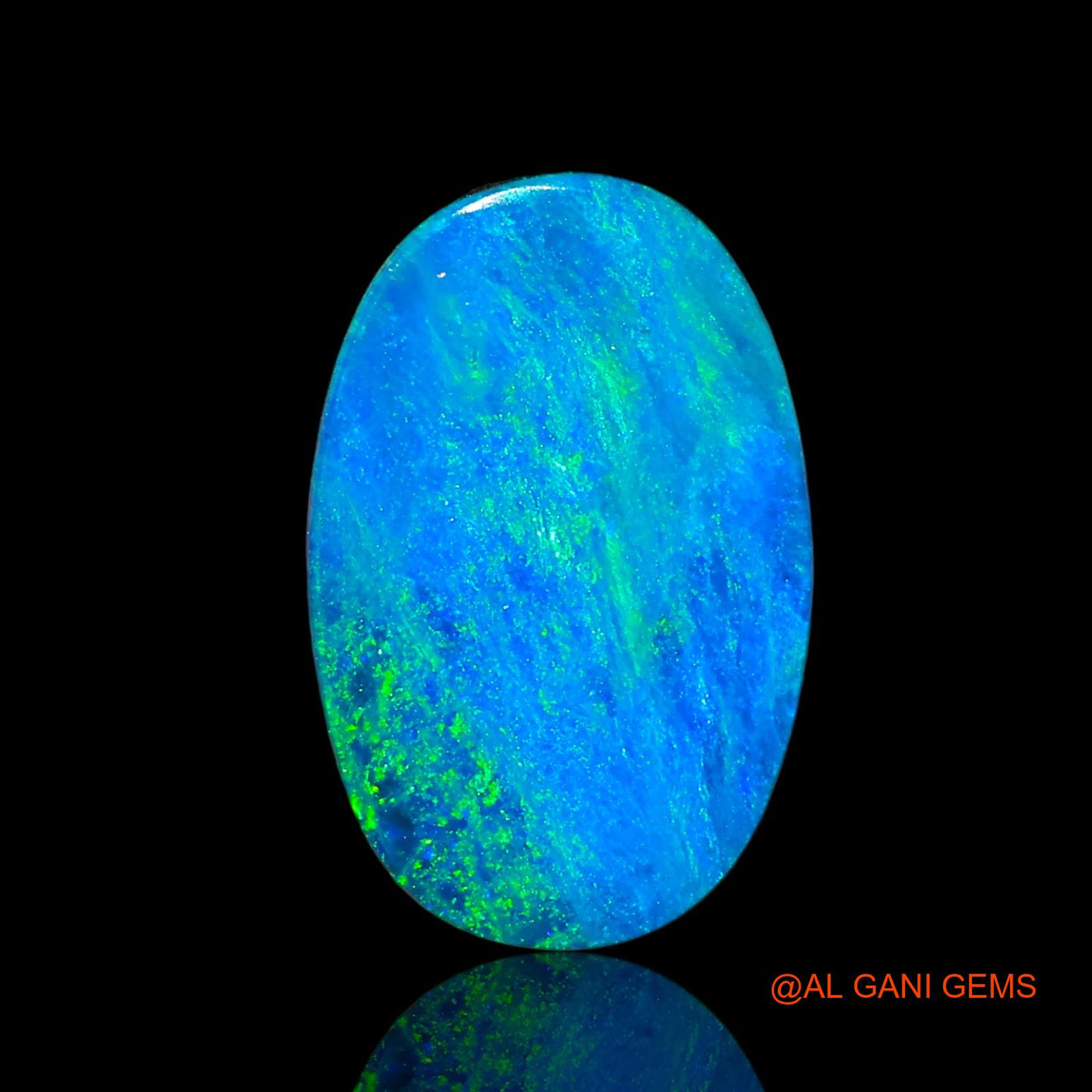 Lab-Created Doublet Opal Gemstone 8.80 Cts Loose Oval Cabochon From Australia 17x10x4 mm D-23