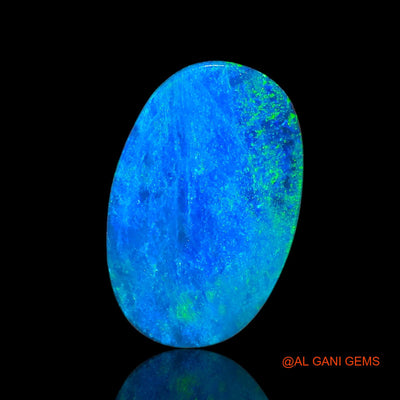 Lab-Created Doublet Opal Gemstone 8.80 Cts Loose Oval Cabochon From Australia 17x10x4 mm D-23