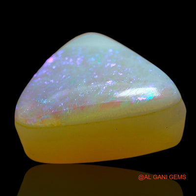 Natural Doublet Opal Gemstone 3.00 Cts Loose Trillion Cabochon From Australia 10x8x5 mm D-246